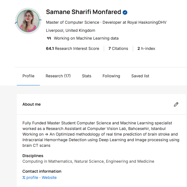 Researchgate samane sharifi monfared Researchgate samane sharifi monfared